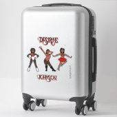 Personalisierte Majorette / 3- Style Durchsichtig Aufkleber (Koffer)