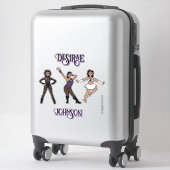 Personalisierte Majorette / 3-Style Schwarze Spitz Aufkleber (Koffer)