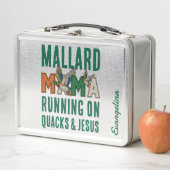 Personalisierte MALLARD MAMA Ente Mutter Metall Brotdose (Beispiel)