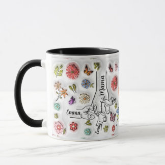 Personalisierte Mama - 3 Kinder Tasse
