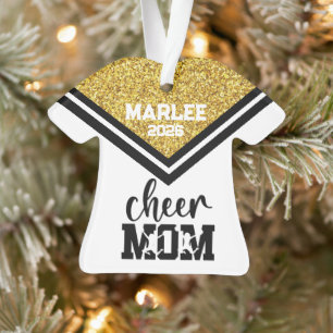 Personalisierte Mama aus Gold und Black Cheer Ornament