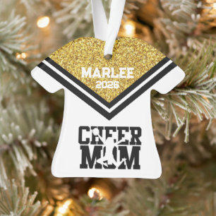 Personalisierte Mama aus Gold und Black Cheer Ornament