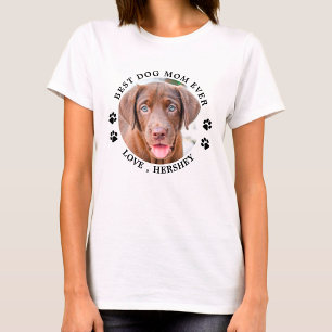 Personalisierte Mama Bester Hund je Niedliches Fot T-Shirt