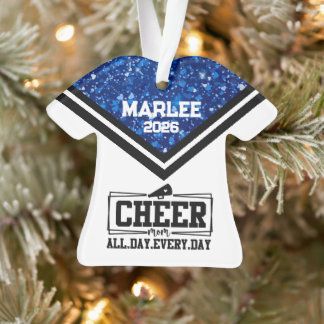 Personalisierte Mama Blue & Black Cheer Ornament