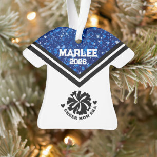Personalisierte Mama Blue & Black Cheer Ornament