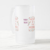 Personalisierte Mama Blumenbenutzerdefiniertes Tex Mattglas Bierglas (Vorderseite Links)