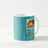 Personalisierte Mama der besten Mutter | Sonnenblu Kaffeetasse (VorderseiteRechts)