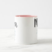 Personalisierte Mama Est. Blume Zwei-Tonen-Kaffee- Zweifarbige Tasse (Mittel)