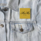 Personalisierte Mama Est Elegant Metallic Gold Button (Beispiel)