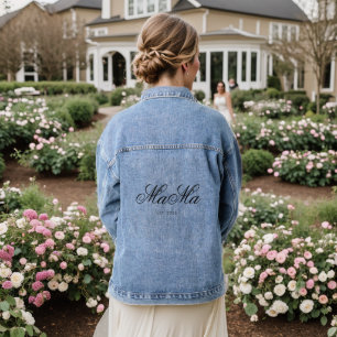 Personalisierte Mama Est Stylish Comfort Kleidung Jeansjacke