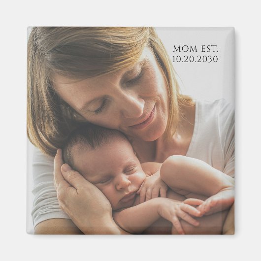 Personalisierte Mama Etabliert Magnet (Vorne)