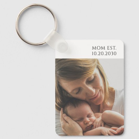 Personalisierte Mama Etabliert Schlüsselanhänger (Vorderseite)