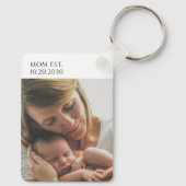 Personalisierte Mama Etabliert Schlüsselanhänger (Rückseite)