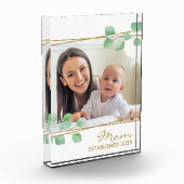 Personalisierte Mama etablierte 20XX Gold Elegant Fotoblock (Links)