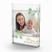 Personalisierte Mama etablierte 20XX Gold Elegant Fotoblock (Rechts)