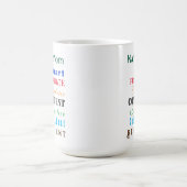 Personalisierte Mama Farbenfrohe Qualitäten großer Kaffeetasse (Mittel)