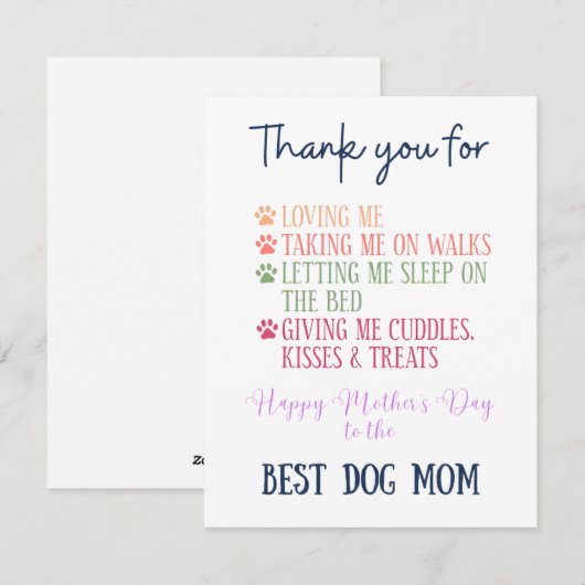 personalisierte Mama Feiertagskarte (Vorne/Hinten)