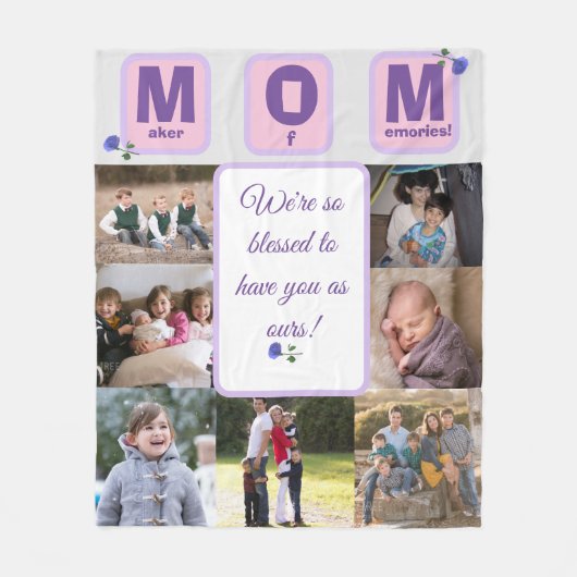 Personalisierte Mama Foto Fleece Blanket (Vorderseite)