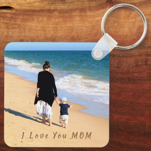 Personalisierte Mama Foto Schlüsselanhänger Gesche (Rückseite)