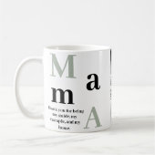 Personalisierte Mama-Foto- und Text-Tasse Kaffeetasse (Links)