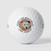 Personalisierte Mama für den besten Hund je benutz Golfball (Vorderseite)