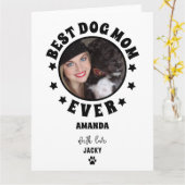 Personalisierte Mama für den besten Hund je benutz Karte (Gelbe Blume)