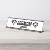Personalisierte Mama für Hunde Schreibtischnamensplakette (Vorderseite )