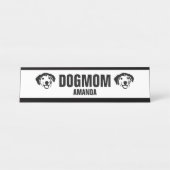 Personalisierte Mama für Hunde Schreibtischnamensplakette (Vorderseite )