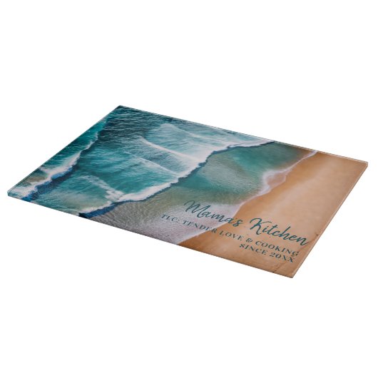 Personalisierte Mama Gift Tender Liebe TLC Ocean W Schneidebrett (Ecke)