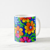 Personalisierte Mama Hübsche Blüte Kaffeetasse (VorderseiteRechts)
