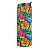 Personalisierte Mama Hübsche Blüte Thermosbecher (Nach links gedreht)
