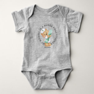 Personalisierte Mama ist Nurse Practitioner Teddy Baby Strampler