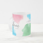 Personalisierte Mama Jahr Aquarell Mattglastasse (Vorderseite Links)