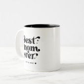 Personalisierte Mama Kaffee Tasse mit Kindernamen (Vorderseite Links)