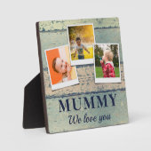 Personalisierte Mama Kinder 3 FotoCollage Fotoplatte (Vorderseite)