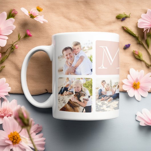 Personalisierte Mama Liebe 7 FotoCollage Kaffeetasse