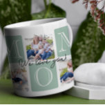 Personalisierte Mama Liebe 7 FotoCollage Kaffeetasse<br><div class="desc">Feiern Sie Mama mit einem zeitlosen und eleganten Design, das so besonders ist wie sie! Dieses Foto kollage Tasse Zauber aus "MAMA" in weichen Pastellblöcken, die Ihre Lieblingsfamilienmomente wunderschön gestalten. Das zarte "Wir Liebe Sie!"-Skript fügt eine herzliche Touch hinzu, die es zum perfekten Sake für ihren Morgenkaffee oder Abend-Tee macht....</div>