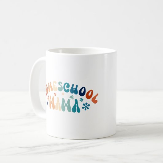 Personalisierte Mama Mama mit Kindernamen Kaffeetasse (Vorderseite Links)
