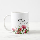 Personalisierte Mama mit Blumenbeeren Tasse - EST- (Links)