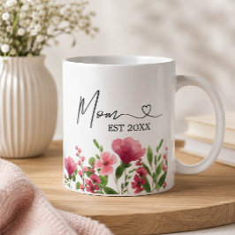 Personalisierte Mama mit Blumenbeeren Tasse - EST-