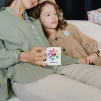 Personalisierte Mama mit Herz Kaffeetasse