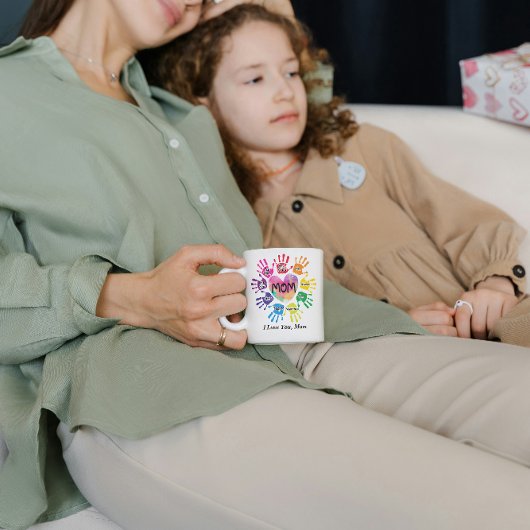 Personalisierte Mama mit Herz Kaffeetasse