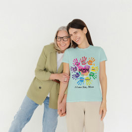 Personalisierte Mama mit Herz T-Shirt