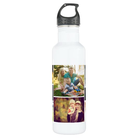 Personalisierte Mama Multiple Foto-Collage Edelstahlflasche (Vorderseite)