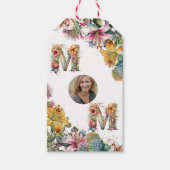 Personalisierte MAMA Mütter Tag Blume Foto Geschenkanhänger (Vorderseite)
