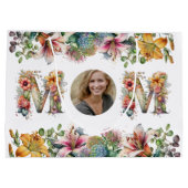 Personalisierte MAMA Mütter Tag Blume Foto Große Geschenktüte (Rückseite)