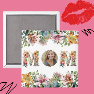 Personalisierte MAMA Mütter Tag Blume Foto Magnet