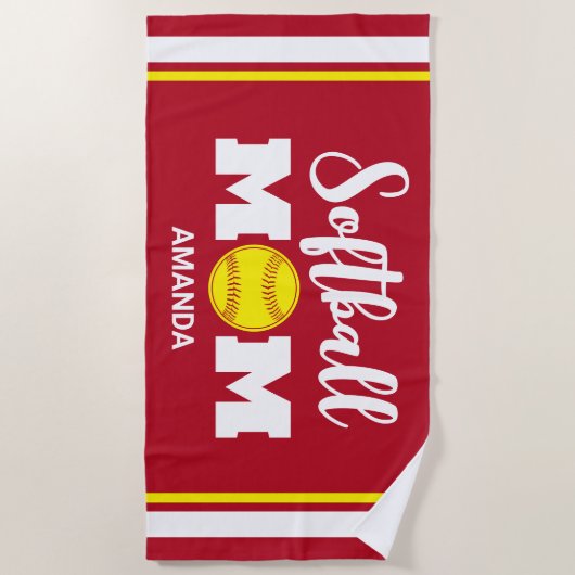 Personalisierte Mama Muttertag Strandtuch (Vorderseite)