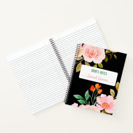 Personalisierte "Mama Notes" Black Notebook Notizblock