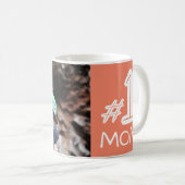 Personalisierte Mama-Pfirsich-Rosa-Kaffee-Tasse Kaffeetasse (VorderseiteRechts)